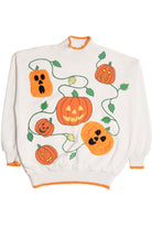 Vintage Jack O'Lantern Halloween Pumpkins Turtleneck Sweatshirt