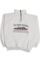 Vintage "The Hotel Alcatraz" Quarter Zip Pocket Sweatshirt