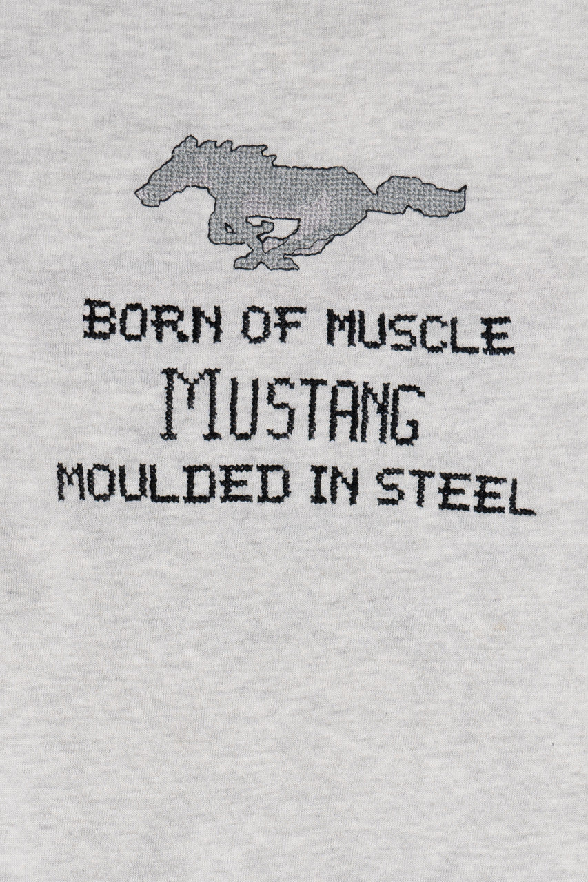 Vintage "1969 Mach 1 428 Cobra Jet" Mustang Car Embroidered Cross Stitch Sweatshirt