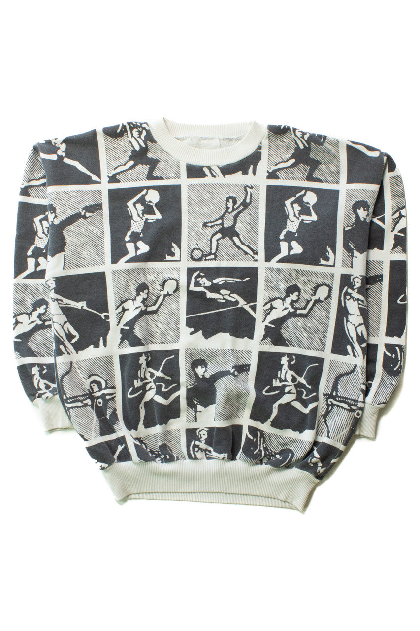 Vintage Athletic Squares Sweatshirt (1990s)