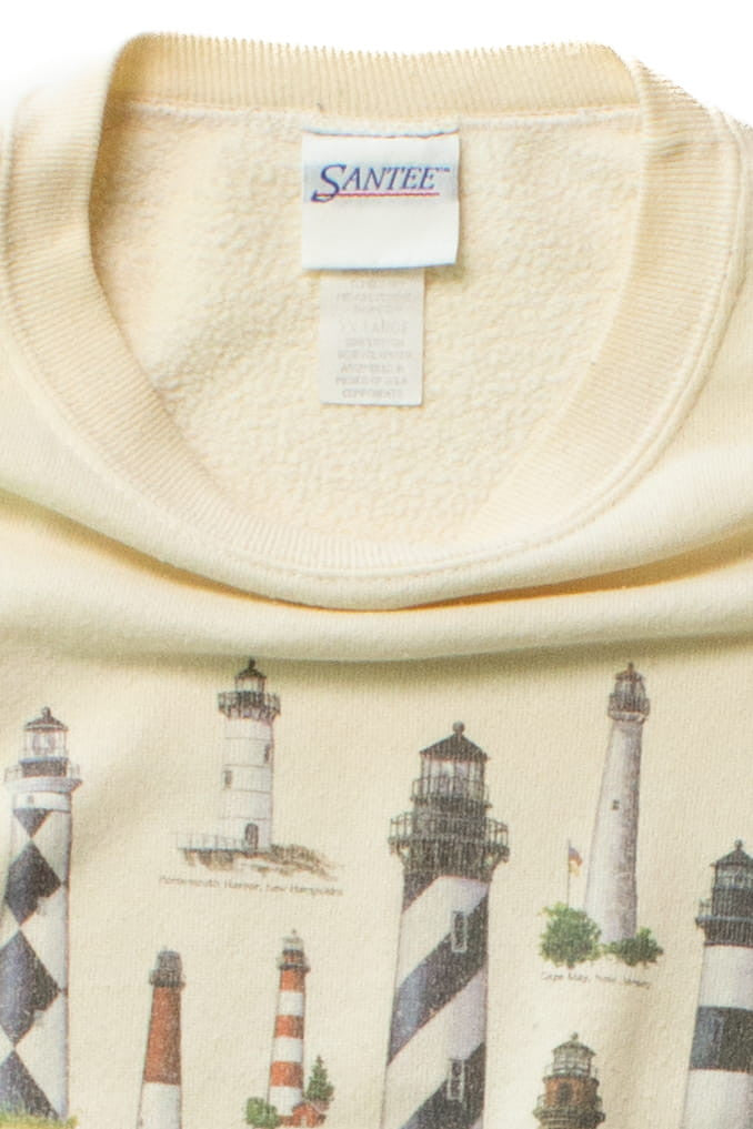 Vintage Atlantic Lighthouses Sweatshirt (1990s)