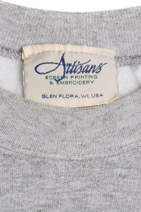 Vintage Wolf Snowy Forest Scene Artisans Sweatshirt
