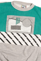 Vintage Geographic Patch Color Block Generation One Sweatshirt