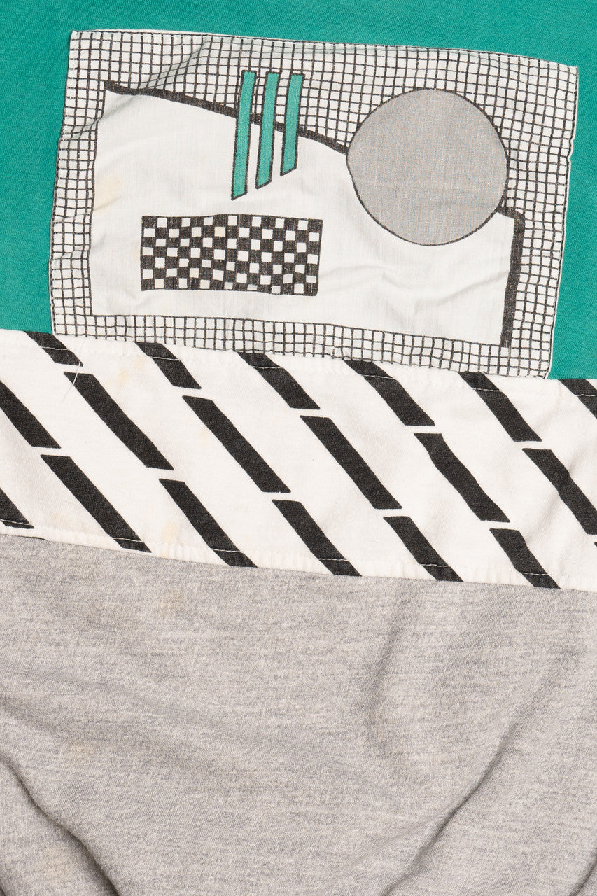 Vintage Geographic Patch Color Block Generation One Sweatshirt