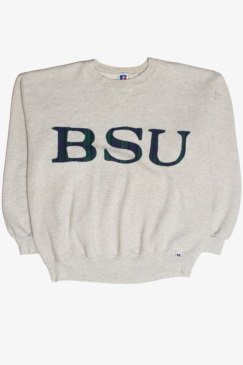 Vintage BSU Flannel Embroidery Sweatshirt