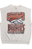 Vintage 1999 Super Bowl Champs Denver Broncos "Back 2 Back" Cut Off Sweatshirt