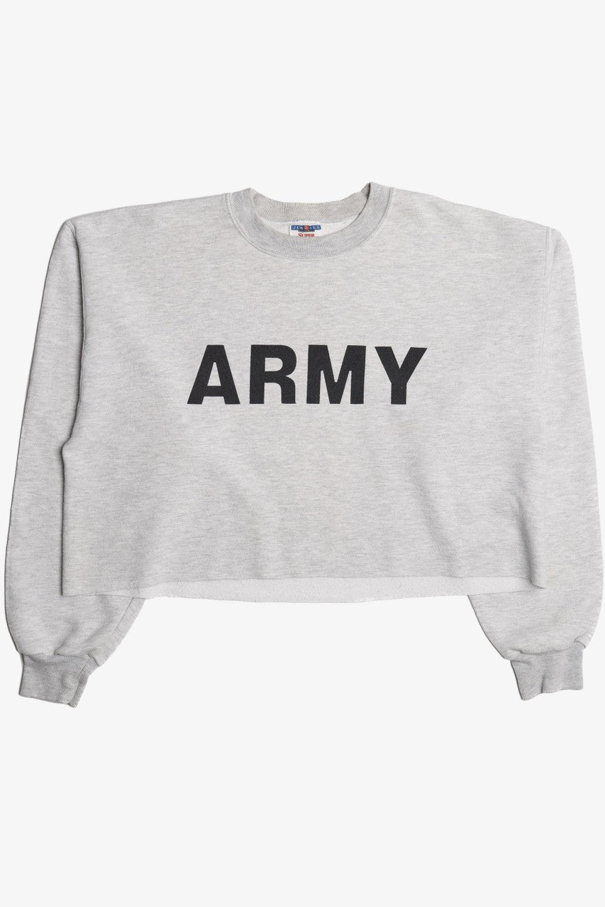 Vintage "Army" Cropped Sweatshirt
