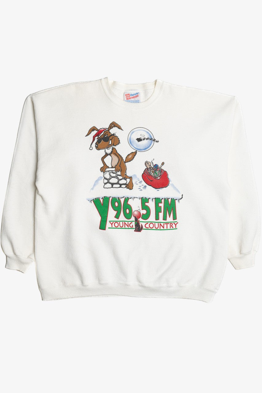 Vintage Y 96.5 FM "Young Country" Christmas Sweatshirt