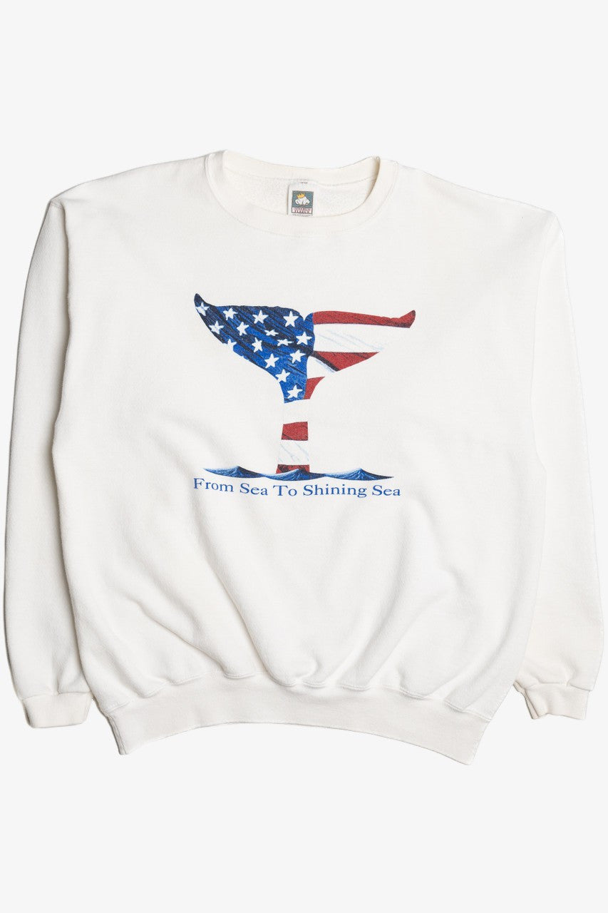Vintage "From Sea To Shining Sea" American Flag Sweatshirt