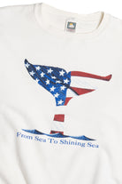 Vintage "From Sea To Shining Sea" American Flag Sweatshirt