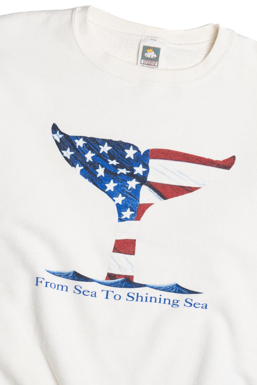 Vintage "From Sea To Shining Sea" American Flag Sweatshirt