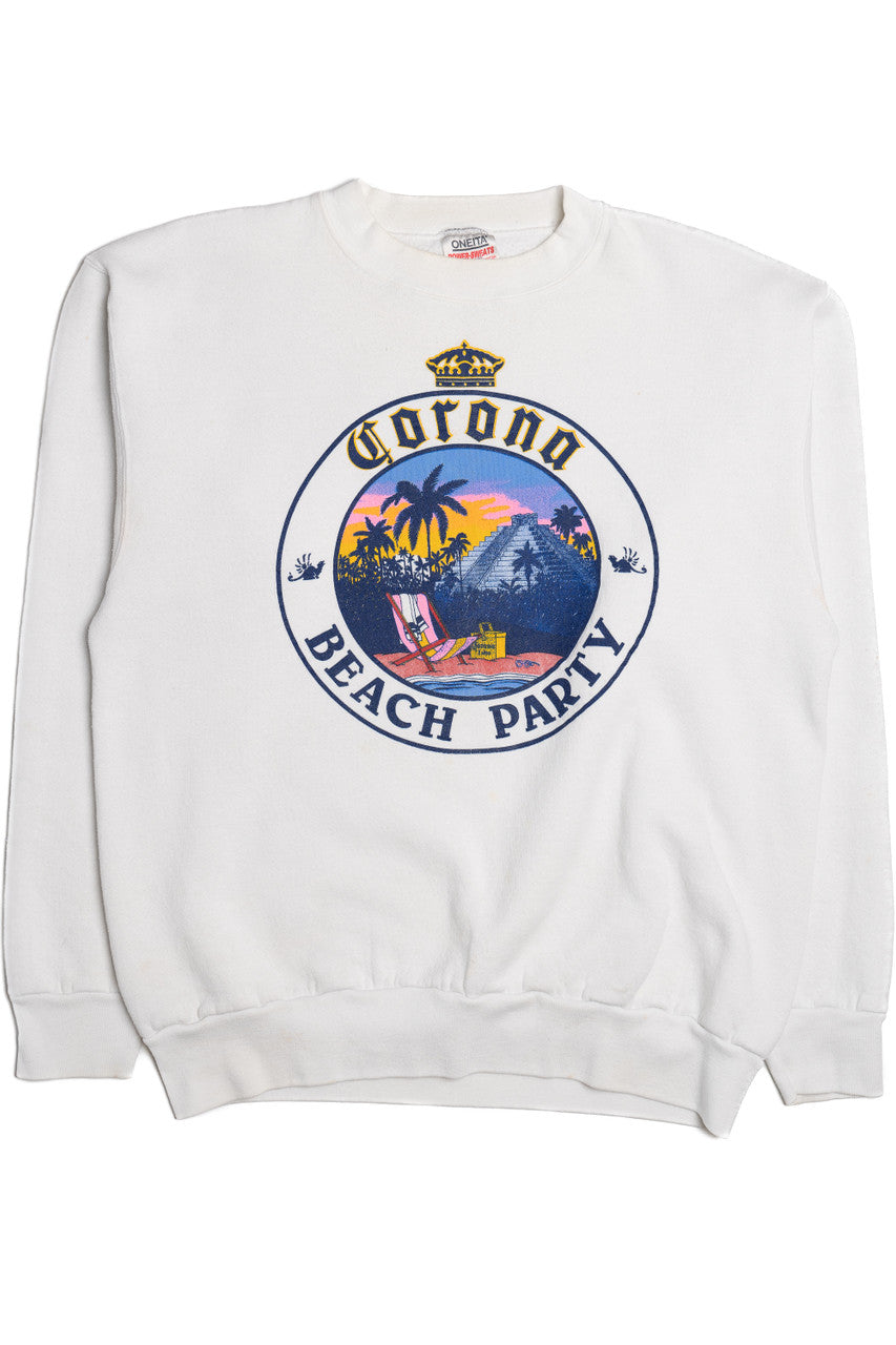Vintage "Corona Beach Party" Corona Beer Sweatshirt