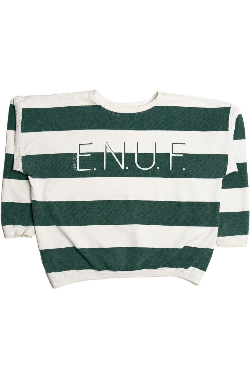Vintage "E. N. U. F. Internationale" Striped Sweatshirt