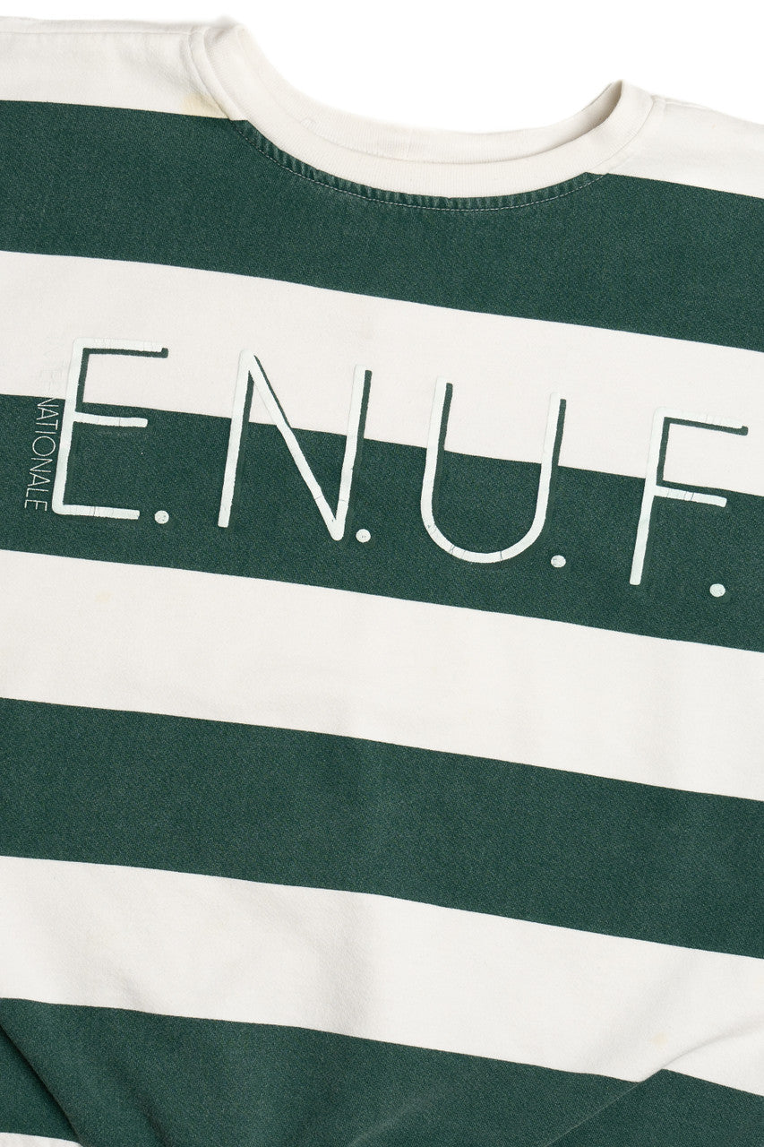 Vintage "E. N. U. F. Internationale" Striped Sweatshirt