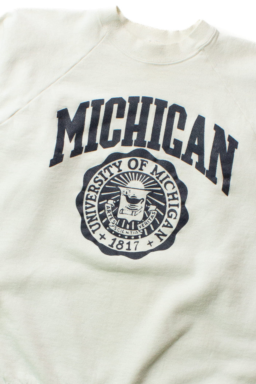 Vintage White University of Michigan Sweatshirt (1990s)