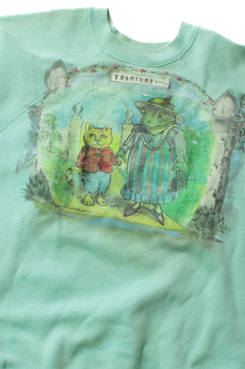 Vintage Tabatha's Frog & Cat Painted Sweatshirt (1990s)