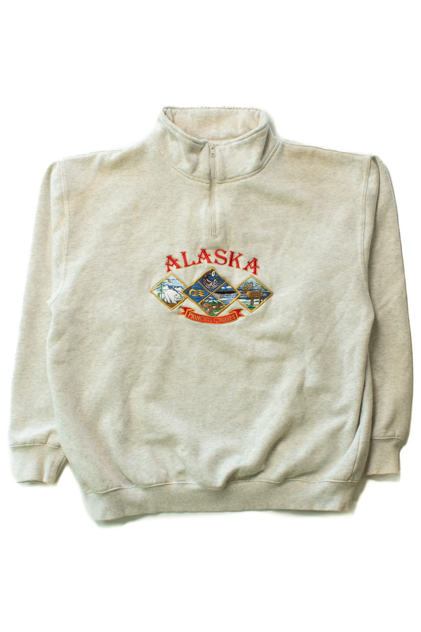 Vintage Alaska Princess Cruises Quarter Zip Sweatshirt (2000s)
