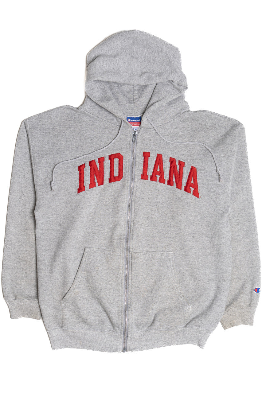 Vintage "Indiana" Zip-Up Hoodie Sweatshirt