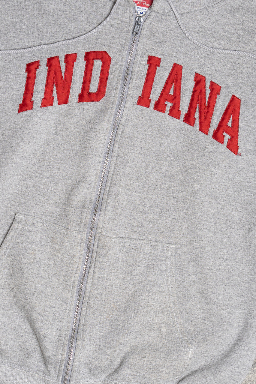 Vintage "Indiana" Zip-Up Hoodie Sweatshirt
