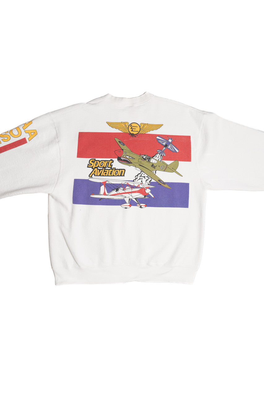 Vintage "Oshkosh" "Sport Aviation" Airplane Sweatshirt