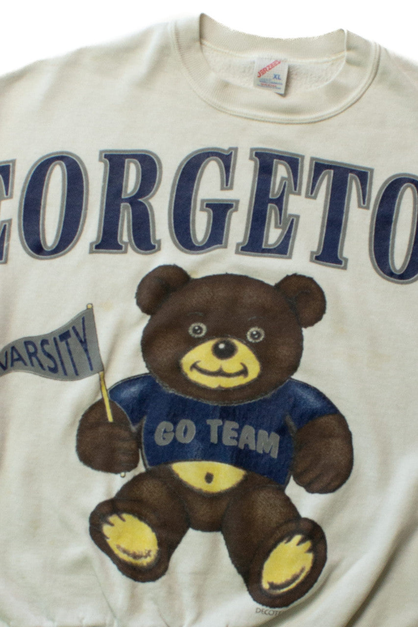 Vintage Georgetown Teddy Bear Sweatshirt (1990s)