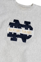 Vintage "Notre Dame" Embroidered Logo Sweatshirt