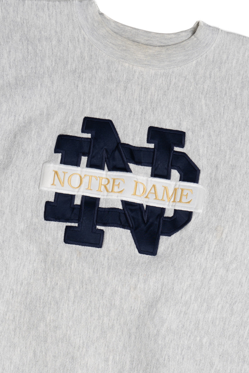 Vintage "Notre Dame" Embroidered Logo Sweatshirt