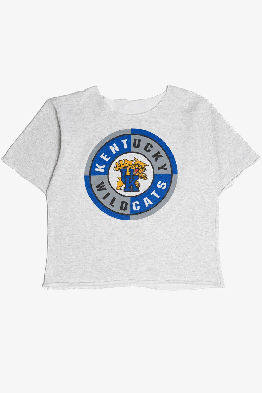 Vintage "Kentucky Wildcats" Raw Hem Cropped Sweatshirt Top