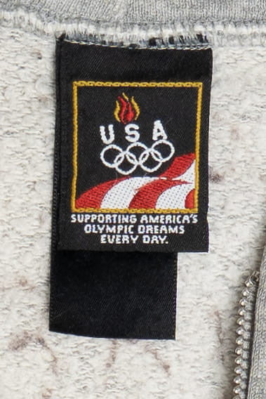 Vintage USA Olympics Embroidered Logo Zip-Up Hoodie Sweatshirt
