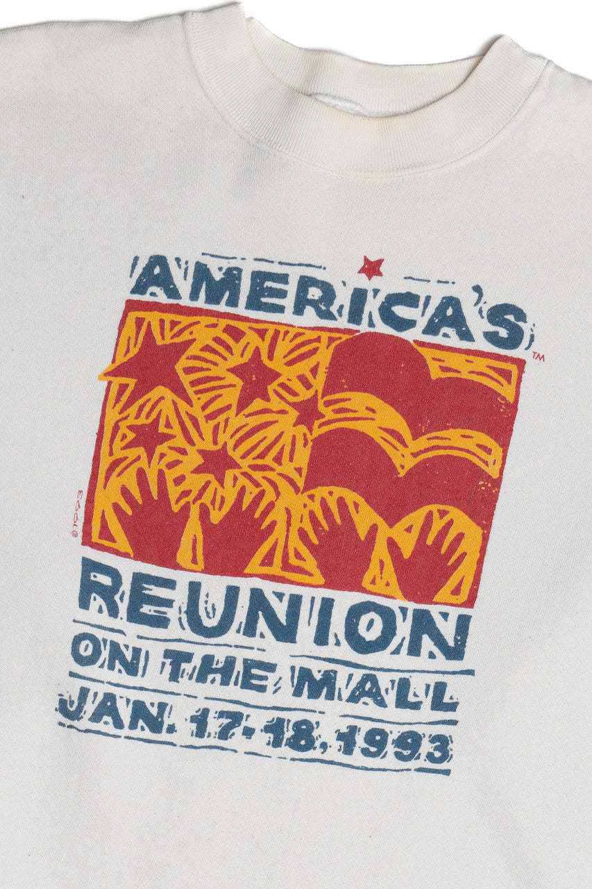 Vintage 1993 Clinton Gore Inauguration "America's Reunion" Sweatshirt