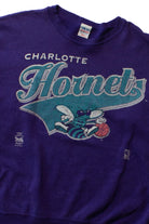 Vintage Purple Charlotte Hornets Sweatshirt (1990s)