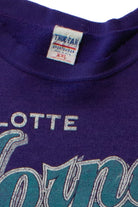 Vintage Purple Charlotte Hornets Sweatshirt (1990s)