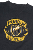 Vintage "Purdue Boilermakers" Flocking Embroidered Sweatshirt (1990s)