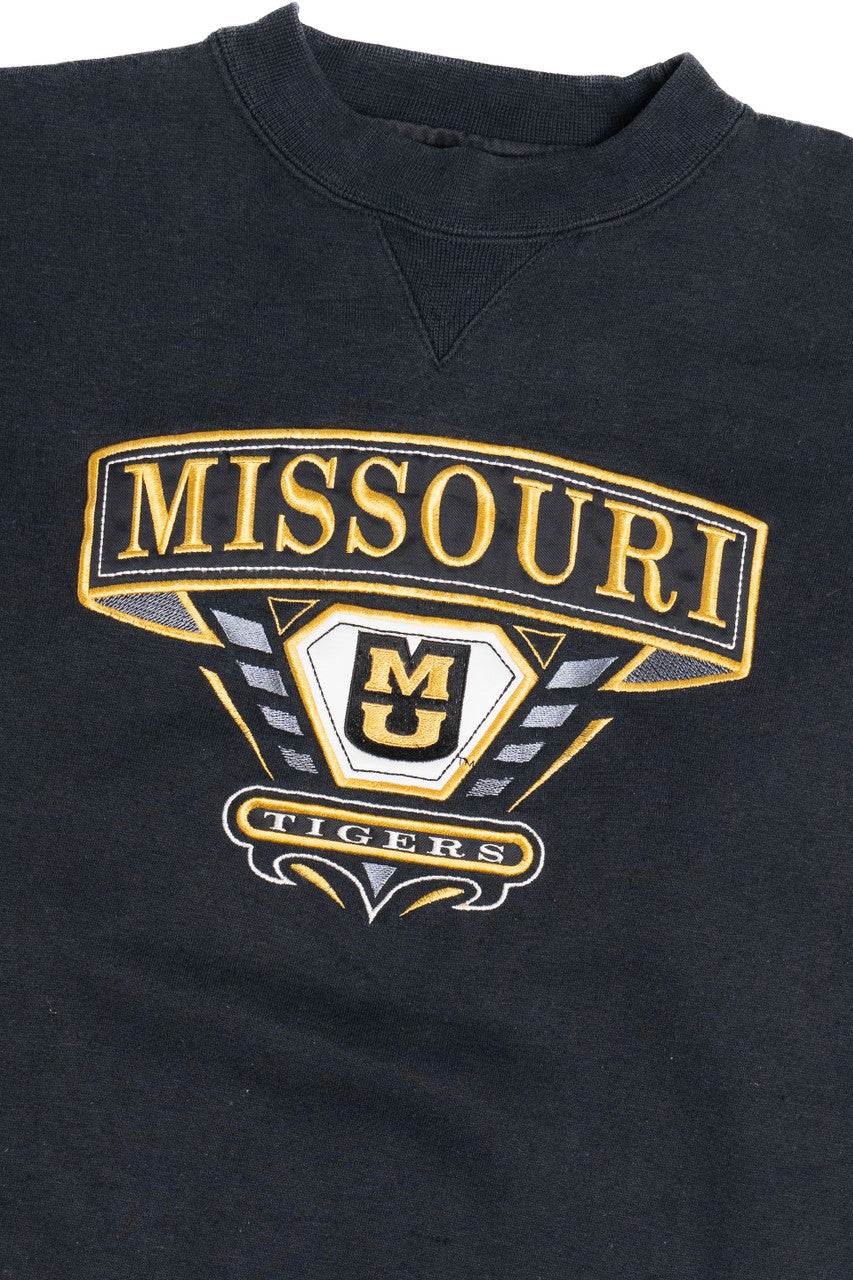 Vintage University of Missouri Tigers Embroidered Sweatshirt (1990s)