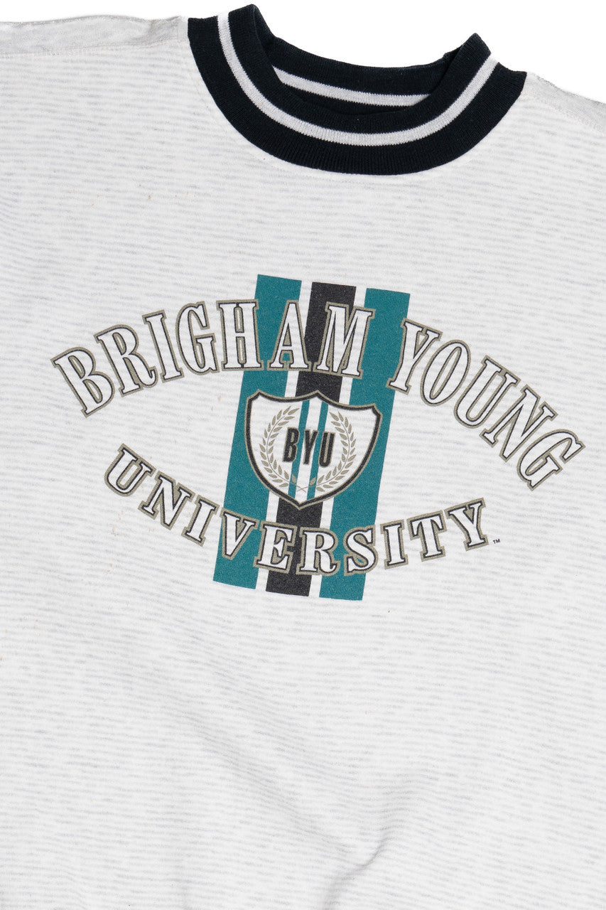 Vintage "Brigham Young University" BYU Contrast Sleeve Sweatshirt (1990s)