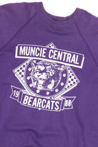 Vintage 1988 "Muncie Central Bearcats" Raglan Sweatshirt (1980s)
