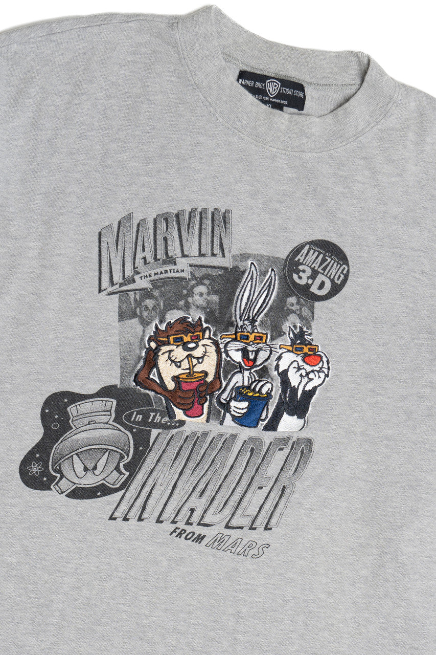 Vintage 1995 Looney Tunes "Marvin Invader From Mars" Warner Bros. Sweatshirt (1990s)
