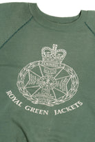 Vintage "Royal Green Jackets" Emblem Raglan Sweat Trends Sweatshirt (1980s)