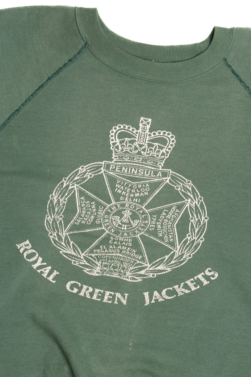 Vintage "Royal Green Jackets" Emblem Raglan Sweat Trends Sweatshirt (1980s)