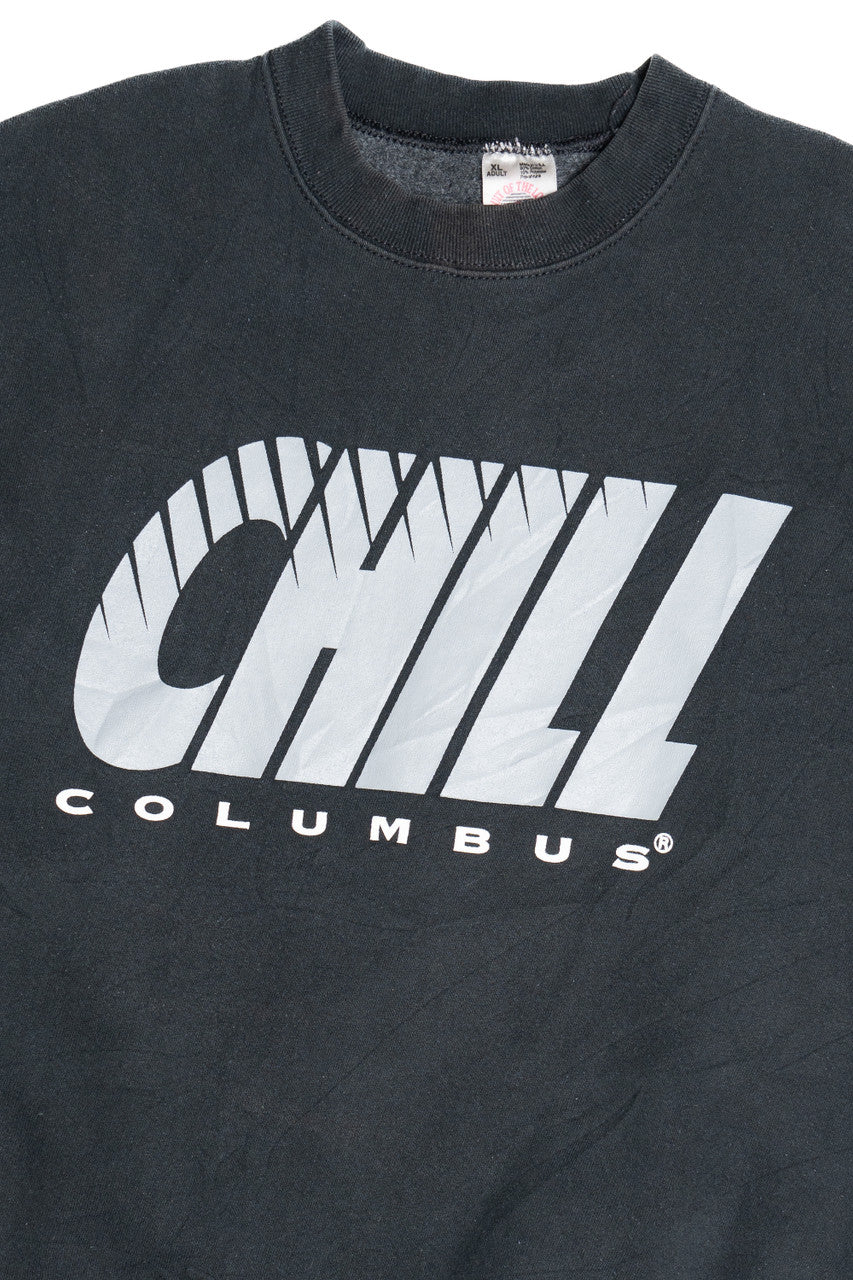 Vintage "Columbus Chill" Hockey "Blood Sweat Fear" Sweatshirt (1990s)