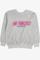 Vintage "San Francisco California" Embossed Print Raglan Sweatshirt (1990s)