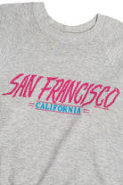 Vintage "San Francisco California" Embossed Print Raglan Sweatshirt (1990s)