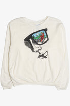 Vintage "Snowboard" Sunglasses Illustration Pacific Crew Sweatshirt (1990s)