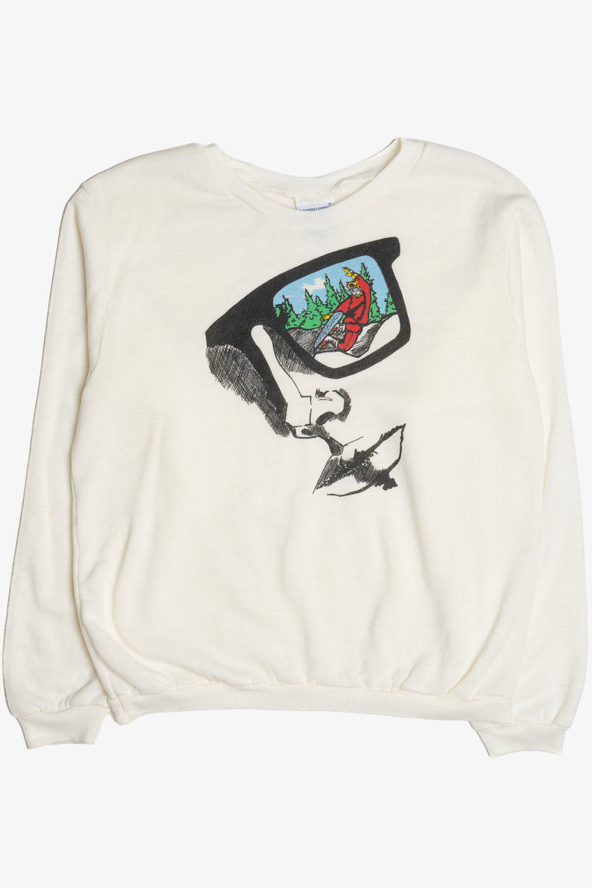 Vintage "Snowboard" Sunglasses Illustration Pacific Crew Sweatshirt (1990s)