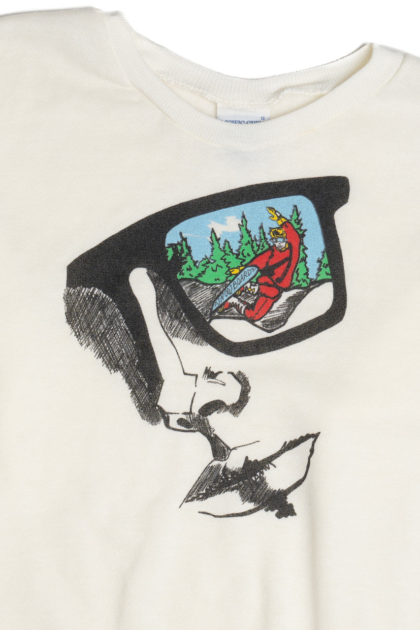 Vintage "Snowboard" Sunglasses Illustration Pacific Crew Sweatshirt (1990s)