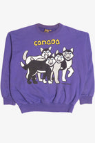 Vintage Marc Tetro "Canada" Husky Dogs Illustration Sweatshirt (1990s)