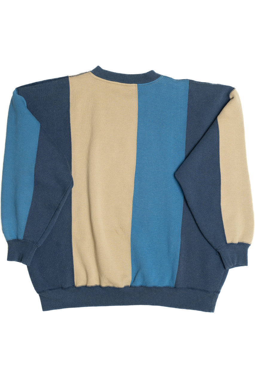 Vintage "NFL Buffalo Bills" Embroidered Color Block Sweatshirt (1990s)