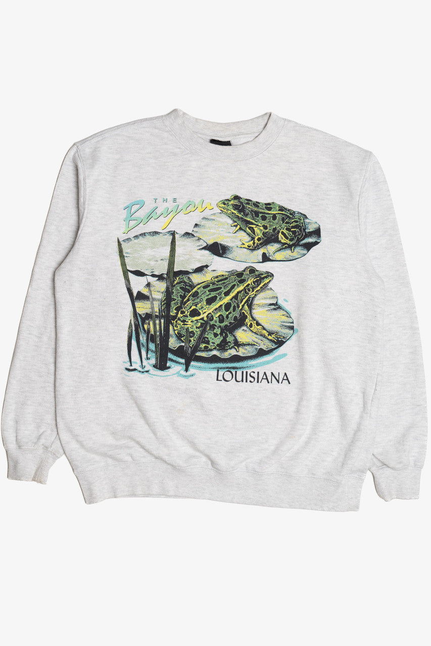 "Bayou Louisiana" Frogs Cotton On Sweatshirt