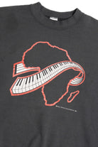 Vintage 1992 "African American Music" Genre Chart Sweatshirt (1990s)