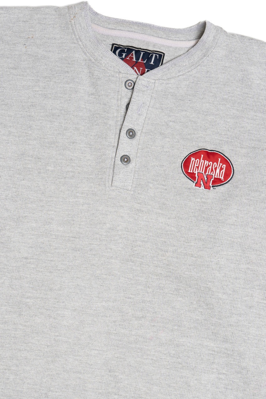 Vintage University of Nebraska Button Henley Sweatshirt (1990s)